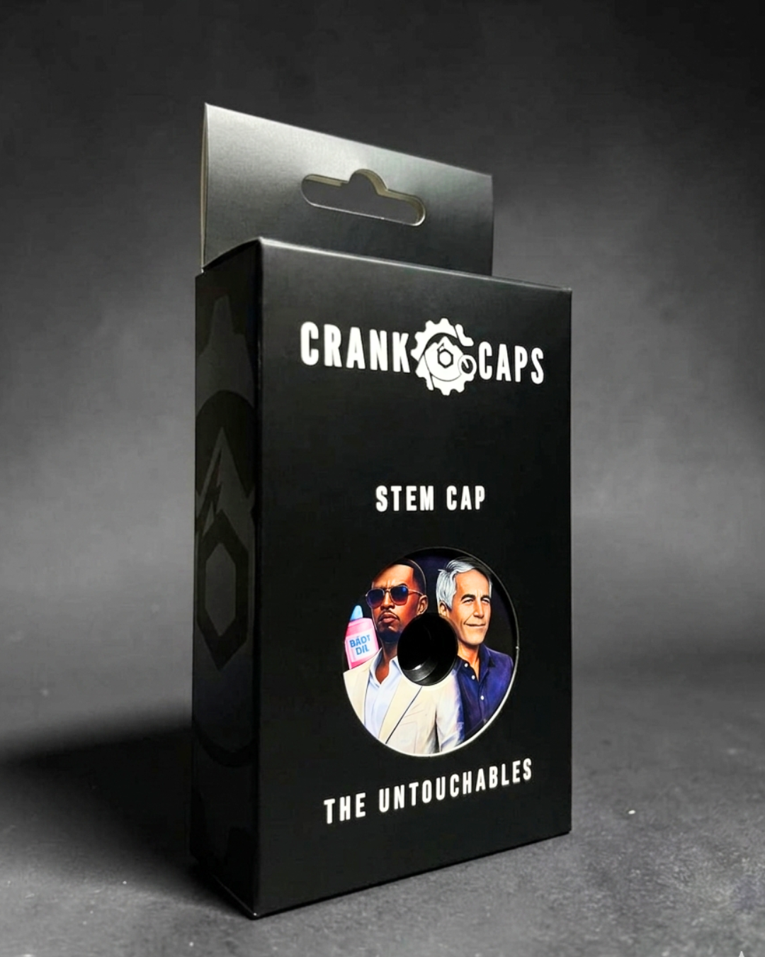 Crank Caps Untouchables stem cap retail packaging box