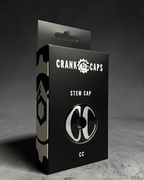 Crank Caps CC Logo stem cap retail packaging box