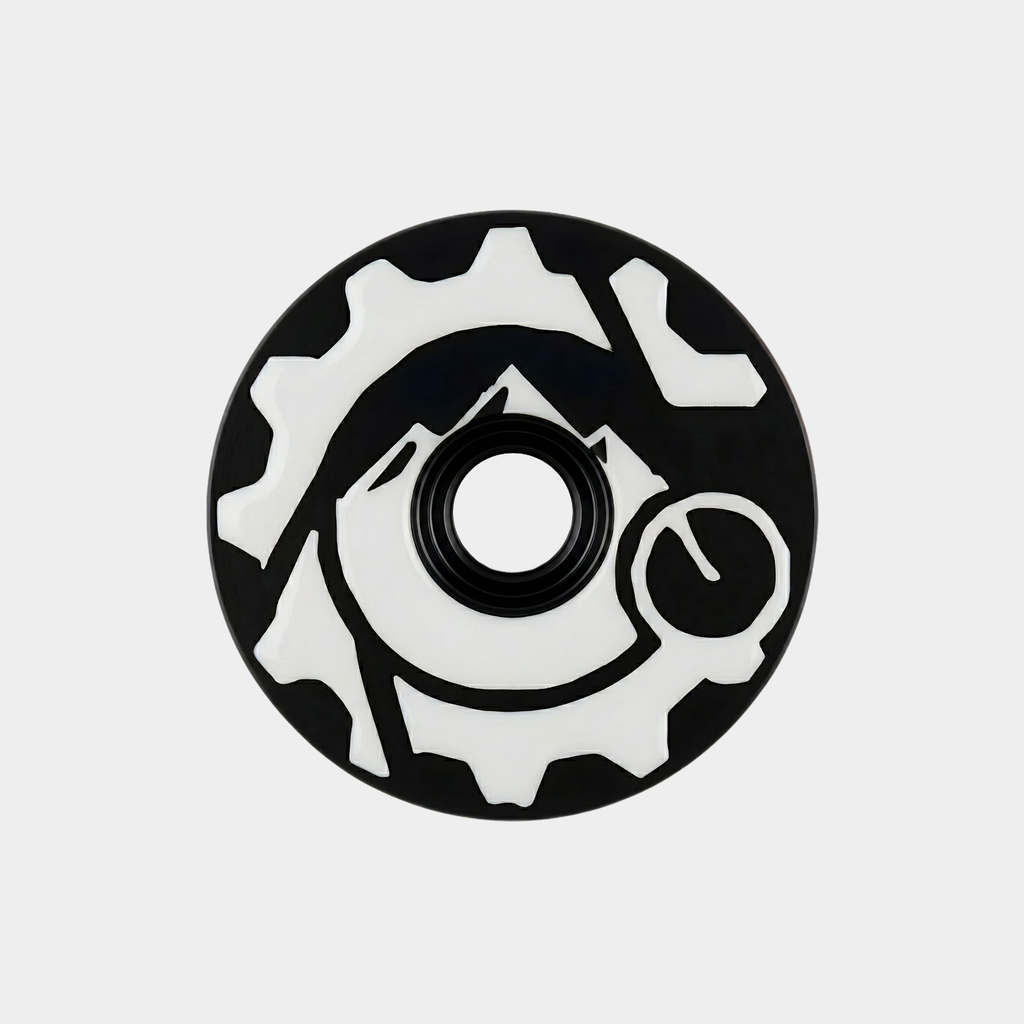 Crank Caps Mt Sprock laser engraved aluminum bike stem cap main product view
