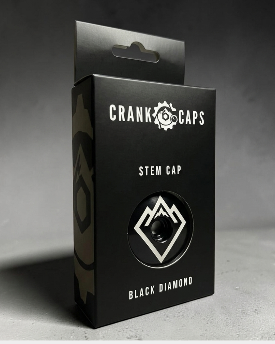 Crank Caps Black Diamond stem cap retail packaging box