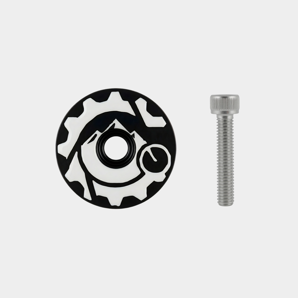 Crank Caps Mt Sprock stem cap with stainless steel black M6 bolt included