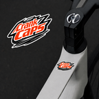 Ignite MTB sticker on mountain bike frame - CrankCaps vinyl bike decal
