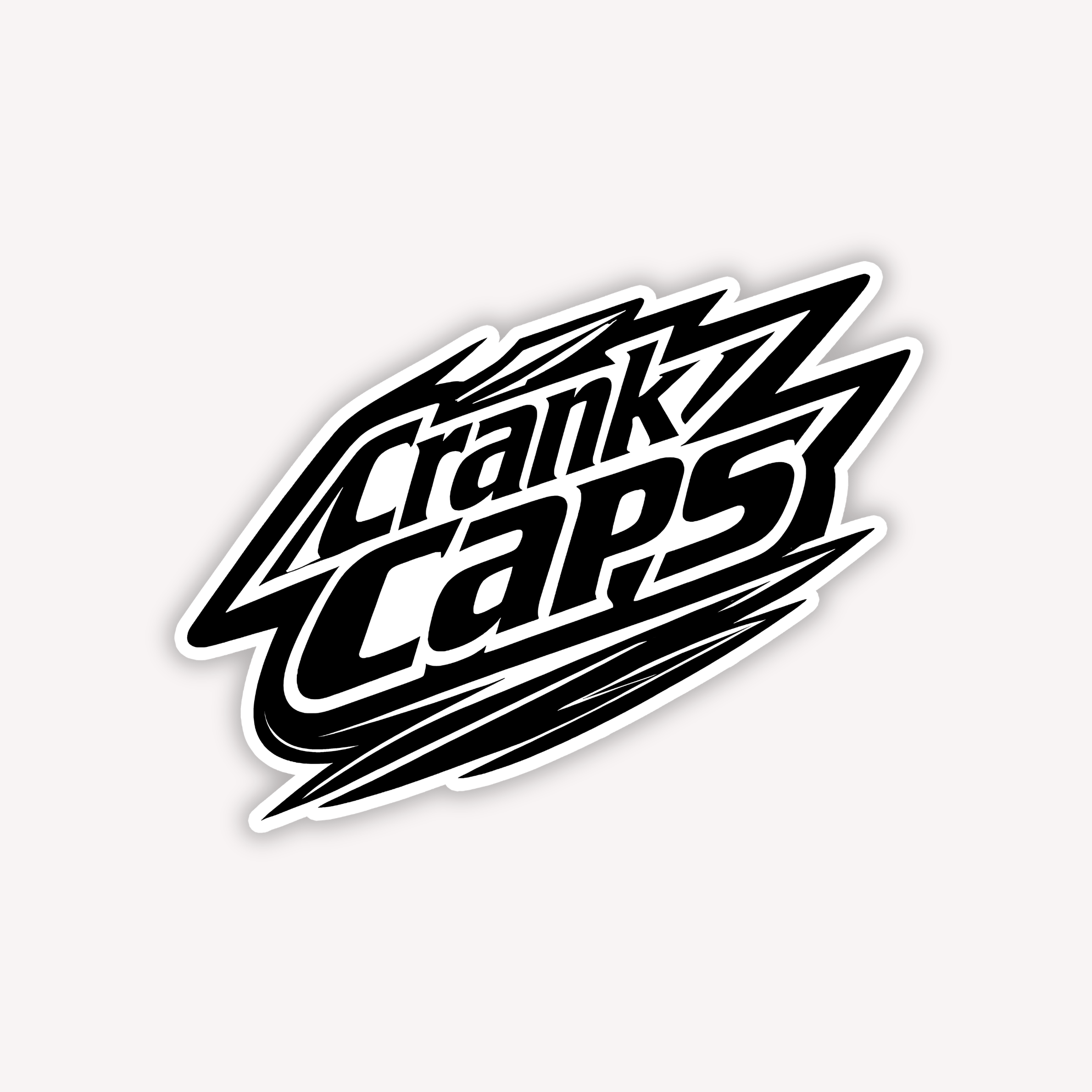 Shred MTB Sticker by Crank Caps on a white background