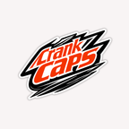 Ignite CrankCaps MTB sticker - orange die-cut vinyl mountain bike sticker